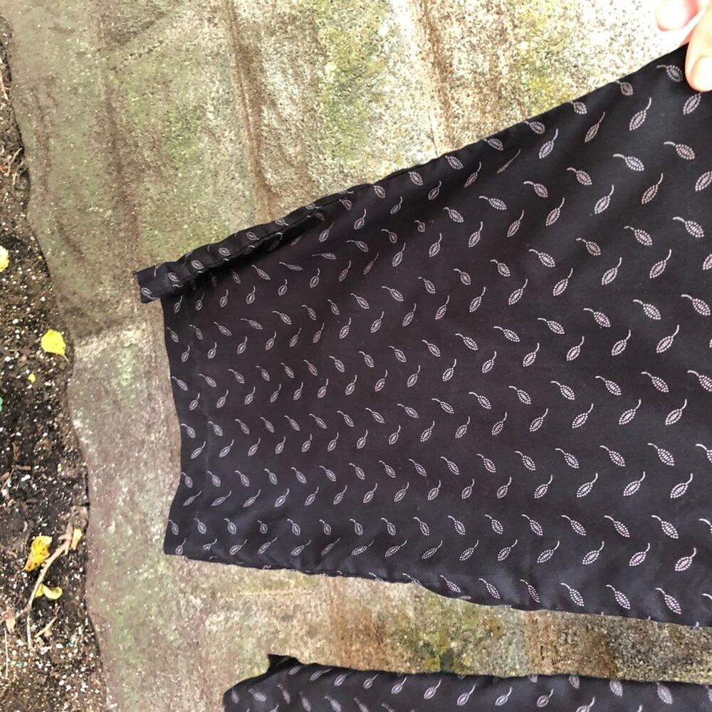 April Cornell Shell Button Front Leaf Print Tie W… - image 6